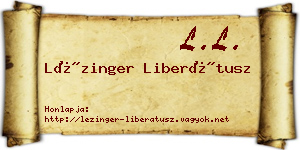 Lézinger Liberátusz névjegykártya